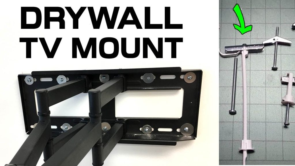 Toggle bolts and wall anchors for TV mount installation on drywall