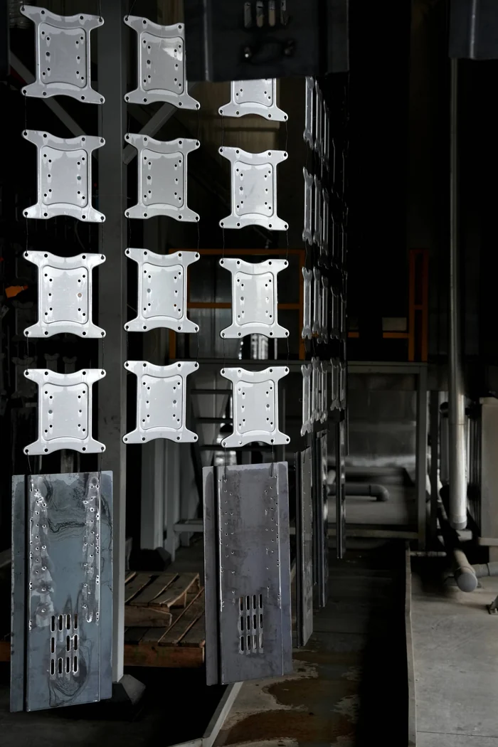 Powder coating operation at ThunderTech